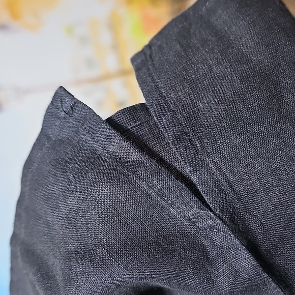 Eileen Fisher Gray Irish Linen Crop Pants Size Medium - Picture 5 of 7